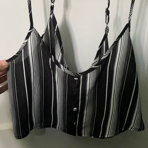 Black and white crop top